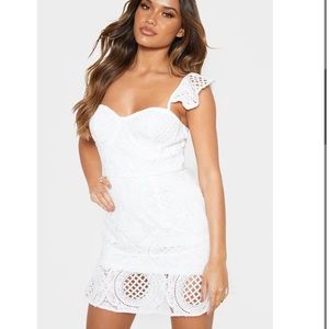 White lace graduation dress